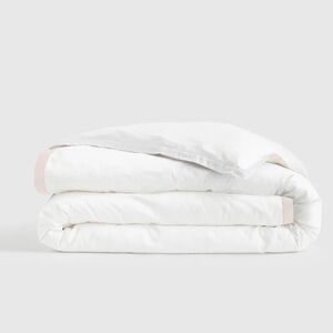 NWOT Classic Organic Percale Border Duvet Cover Set Queen (White/Border)